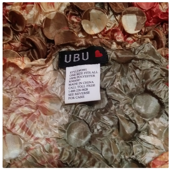 4/$20 90s Vintage Gold Floral Plisse Top - Picture 4 of 4